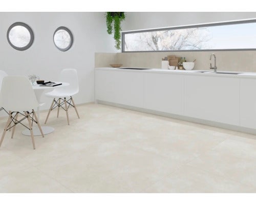 Wand- und Bodenfliese Bozen beige 119,7x119,7cm 6mm stark matt rektifiziert