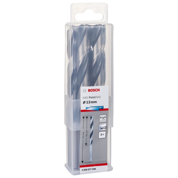 Bosch 5x HSS PointTeQ DIN 338 13 x 101 x 151 mm - 2608577298