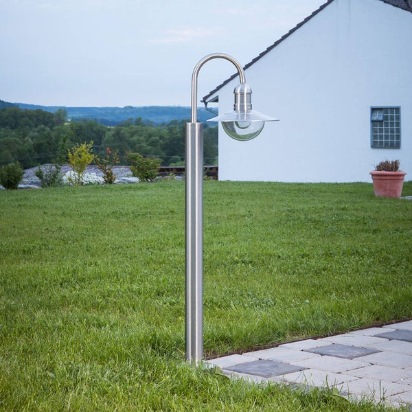 Lindby Damion (spritzwassergeschützt (Modern) in Alu aus Edelstahl (1 flammig, E27)
