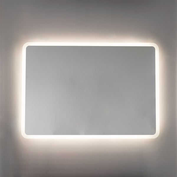 Spiegel mit integriertem LED 100x70 mit Aluminiumrahmen