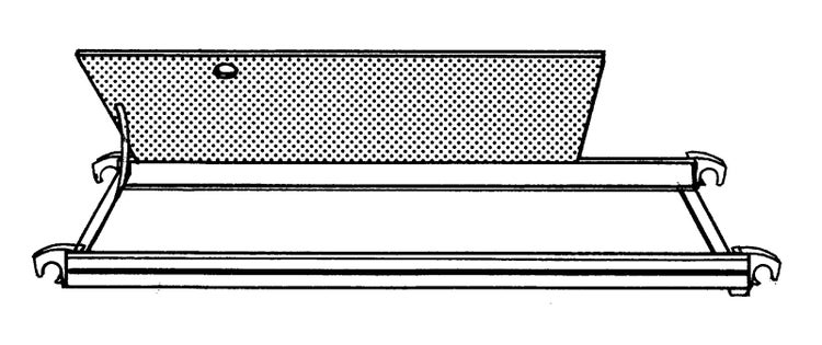 Hymer Einzelteil Gerüst Bühne mit Durchstiegsklappe 1,58x0,61m