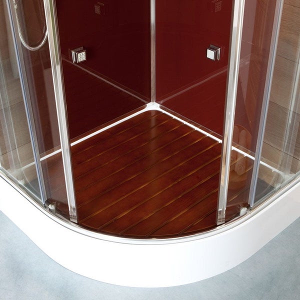 Viertelkreisförmige Fertigdusche mit Hydromassage 90  x 90 cm | Cosmo