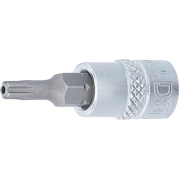 BGS Bit-Einsatz Antrieb Innenvierkant 6,3 mm (1/4) TS-Profil (für Torx Plus) mit Bohrung TS20 - 5184-TS20