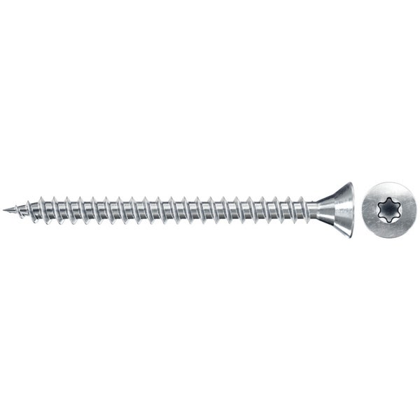 Fischer 200x Spanplattenschraube FSPII 6 x 40 mm Senkkopf blauverzinkt Vollgewinde Innenstern TX - 551272