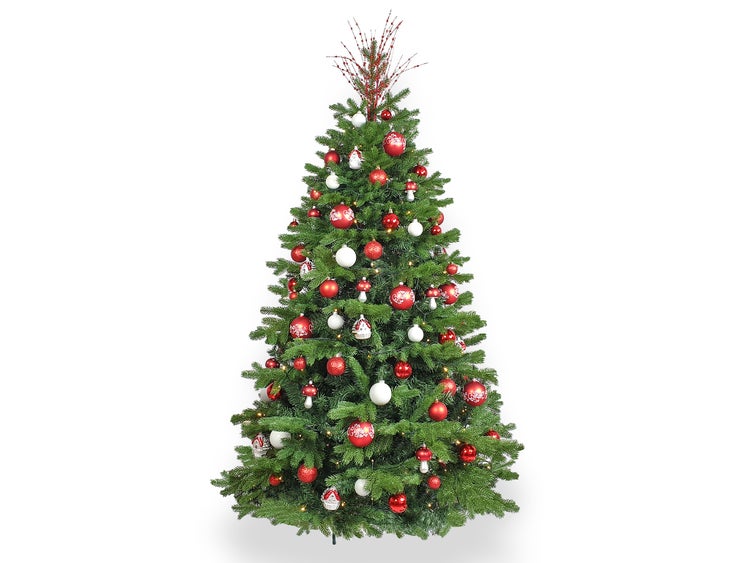Künstlicher Weihnachtsbaum DELUXE Bernard 150cm, Tannenbaum Christbaum Kunstbaum Dekobaum mit Metallständer