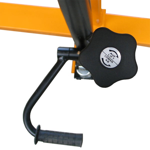 Handkurbel und Drehknopf zum Heben und Senken