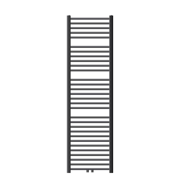 ECD Germany Badheizkörper 500 x 1800 mm Anthrazit gebogen mit Mittelanschluss - Design Heizkörper Handtuchwärmer Handtuchtrockner Handtuchheizkörper Handtuchheizung Handtuchheizer Badezimmer Heizung