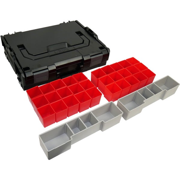 L-Boxx mit Sortimentskasten und Einsätzen zur Werkzeugaufbewahrung