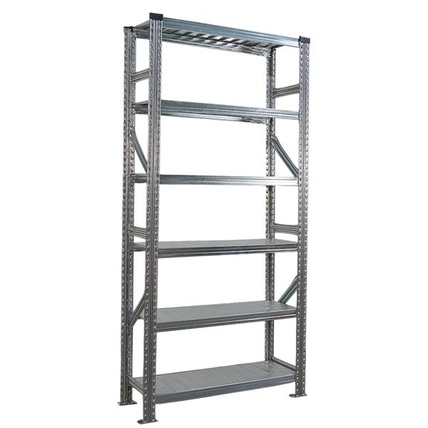 Metallregal mit sechs Regalböden zur Lagerung
