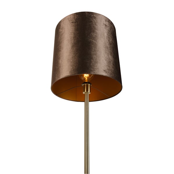 Stehlampe mit Lampenschirm aus Stoff