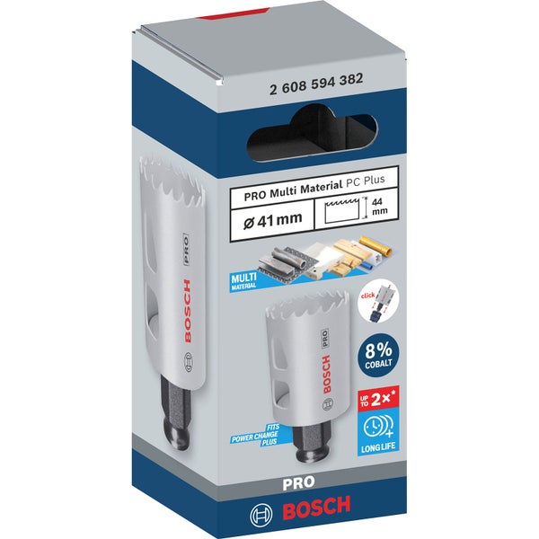 Bosch Pro Multi Material PC Plus Lochsäge mit 41 Millimeter Durchmesser in Verpackung