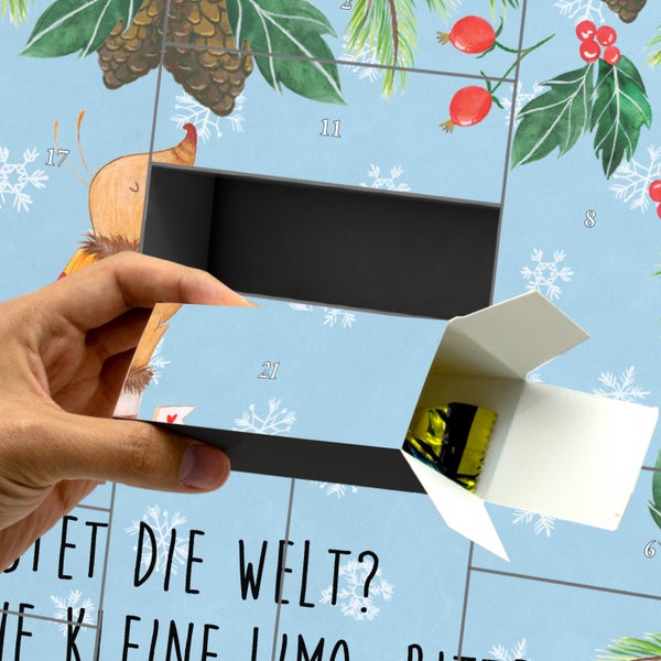Mr. & Mrs. Panda Befüllbarer Adventskalender Nachtfalter Fähnchen - Blau Pastell