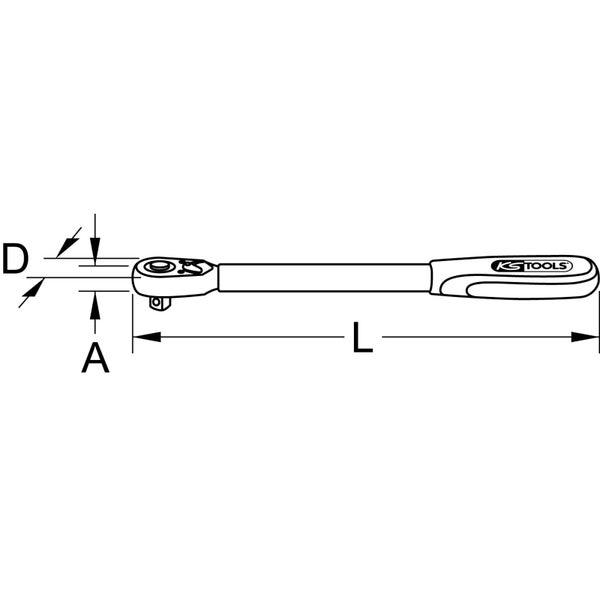 KS TOOLS 1/4 + 1/2 Teleskop-Umschaltknarren-Satz 2tlg. - 914.1412
