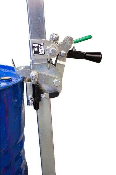 Detailansicht Fassheber mit Spannmechanismus