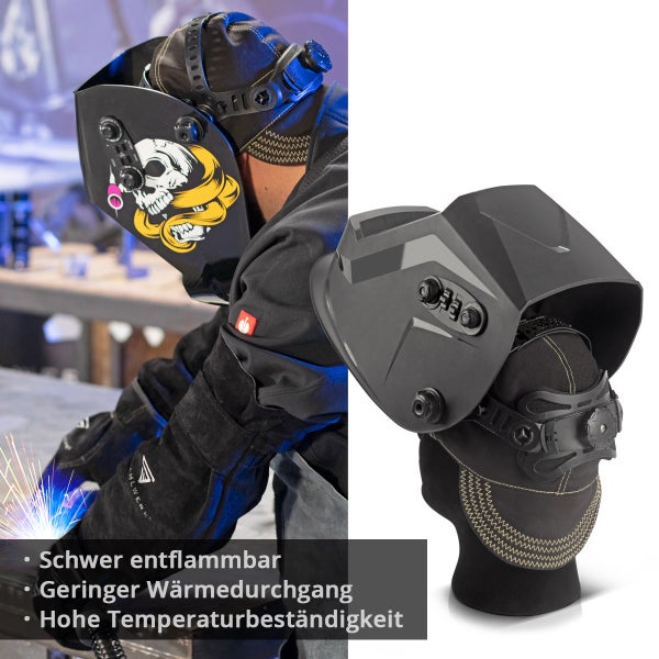 Schweißhelm mit Totenkopf-Design für hohen Schutz beim Schweißen