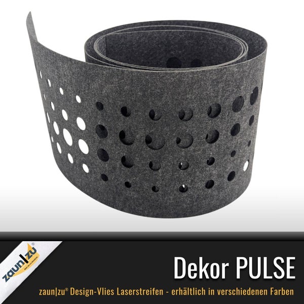 Zaun Design Vlies Laserstreifen mit Löchern aufgerollt