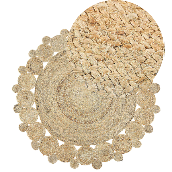 Teppich GOLGEN Beige ø 120 cm Jute