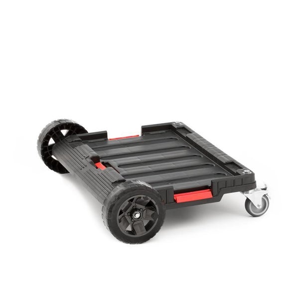 PROREGAL QBRICK Transportroller One HxBxT 51 x 74,5 x 18 cm Mit 2 Gummiräder & 2 Lenkrollen Metall Schwarz