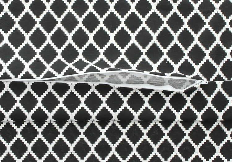 FRANK FLECHTWAREN | Kissenhülle Black & White, BAUMWOLLE, POLYESTER, 45 x 45 cm
