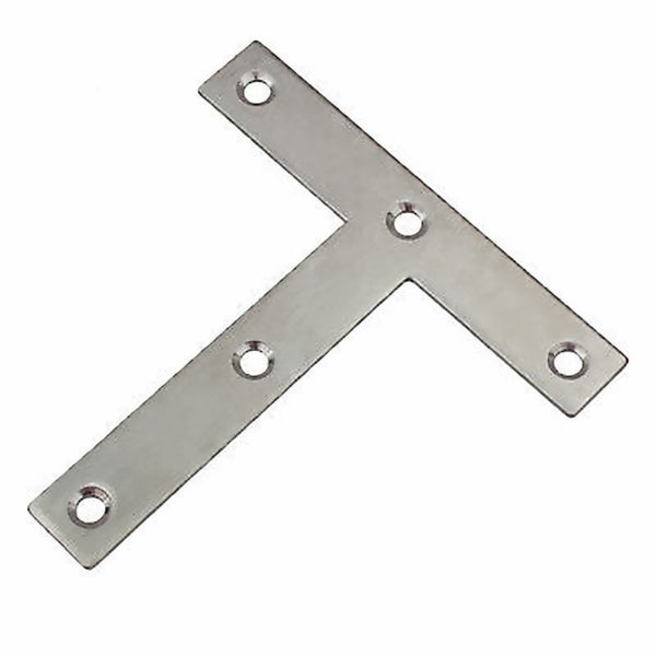 T-Verbinder aus Metall mit vorgebohrten Senkkopflöchern zur stabilen Holzverbindung