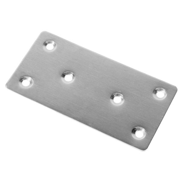 Rechteckiger Flachverbinder aus Metall mit fünf vorgebohrten Senkkopflöchern zur stabilen Holzverbindung.