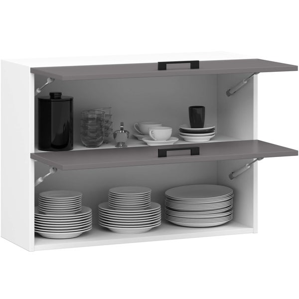 Hängeschrank mit Geschirr