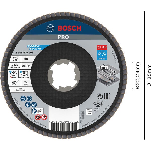 Bosch Pro Fächerscheibe, Durchmesser 125 mm