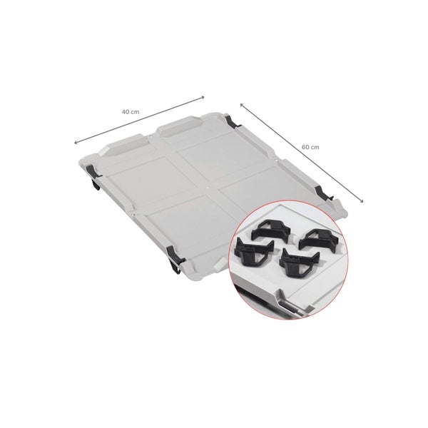 PROREGAL Spar Set 5x Eurobox Nextgen Economy Mit Auflagedeckel & 4x Schiebeschnappverschlüsse Schwarz Griffe Geschlossen HxBxT 12 x 40 x 60 cm