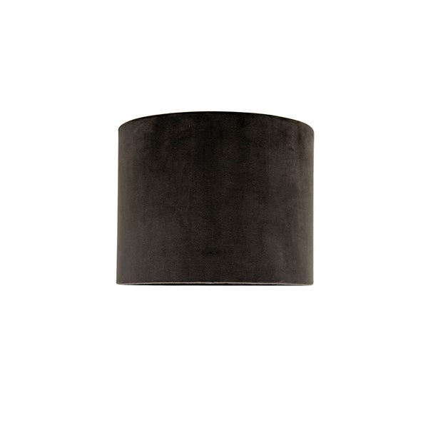 Velour Lampenschirm schwarz 18/18/14 mit goldenem Interieur