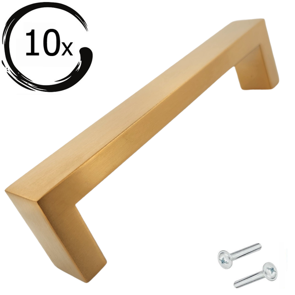 Zehn Möbelgriffe mit Schrauben