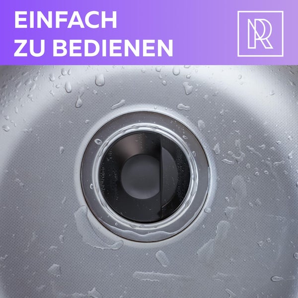 Spültisch mit leicht zu bedienendem Abfluss-System