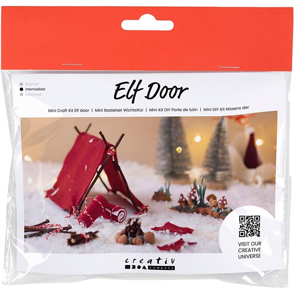 Creativ Company DIY Sets Miniaturen Mini Kreativ Set Wichteltür, Campen gehen, Kreativ Box