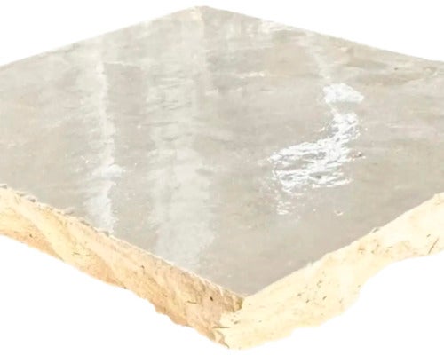 Handgefertigte Wandfliese Zellige Alhambra 22 Sable 10x10cm glänzend