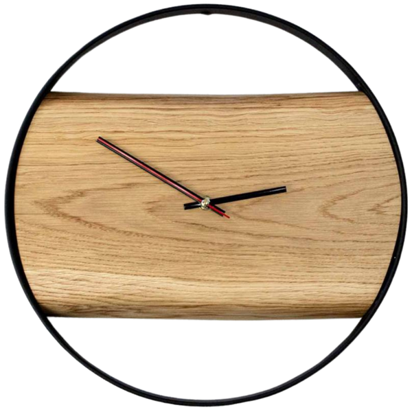 holz4home Holz-Wanduhr â€žPolishedâ€œ  Ã˜ 37 gerahmt mit polierter OberflÃ¤che