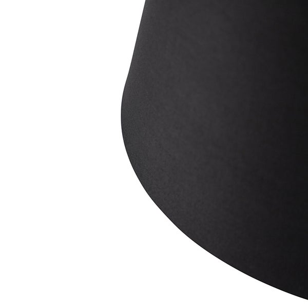 Baumwolllampenschirm schwarz 32/25/18 mit goldenem Interieur