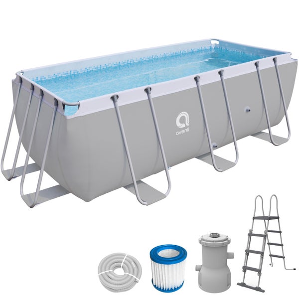 Avenli Frame Pool Set mit Pool, Leiter, Filterpumpe und Schlauch
