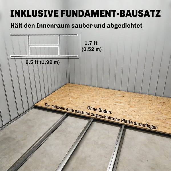 Grillpavillon mit Doppeldach, Holzkohlegrill und seitlichen Ablagen für Grillgut und Getränke.