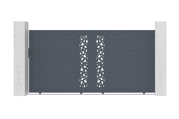 Schiebetor aus Aluminium 3,5m SUNNY 350C180 Grau