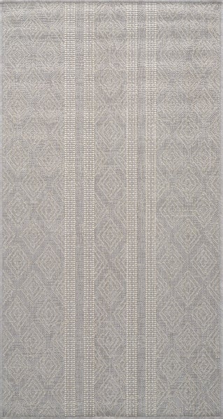 In-/Outdoor-Teppich Grau/Elfenbein 80x150 cm MADIE