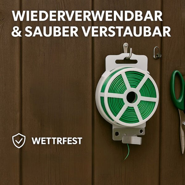 Gartendraht-Abroller zur wiederverwendbaren und sauberen Aufbewahrung, wetterfest