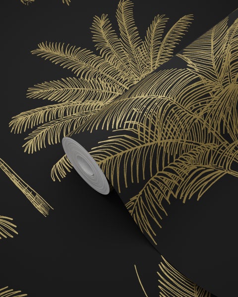 Tapetenrolle mit Palmenmuster