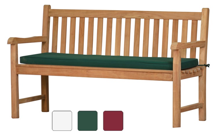 Auflage Gartenbank Bankauflage 120 x 47 cm grün 100% strapazierfähiges Polyester