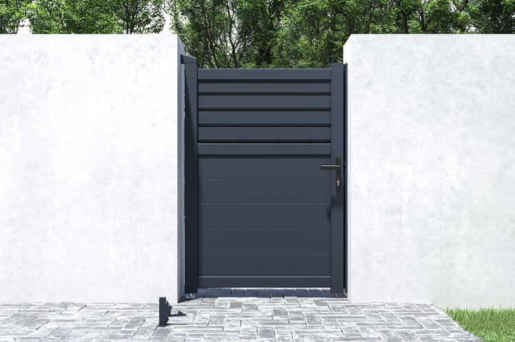 Tor 1m CARPATIA H.140cm graues Aluminium