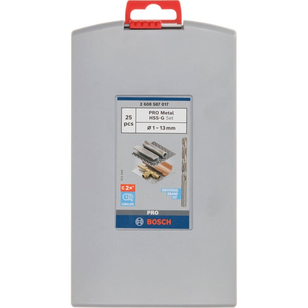 Bosch PRO Metal HSS-G Spiralbohrer-Set 25-tlg. - 2608587017