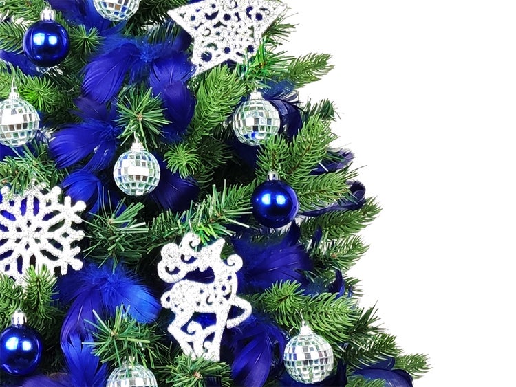 Geschmückter künstlicher Weihnachtsbaum VECERNICE 60 cm mit LED-BELEUCHTUNG IM TOPF