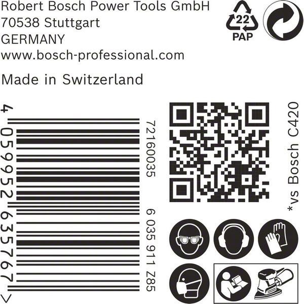 Bosch EXPERT M480 Schleifnetz, 100 x 150 mm, K 240, 50 Stück - 2608901626