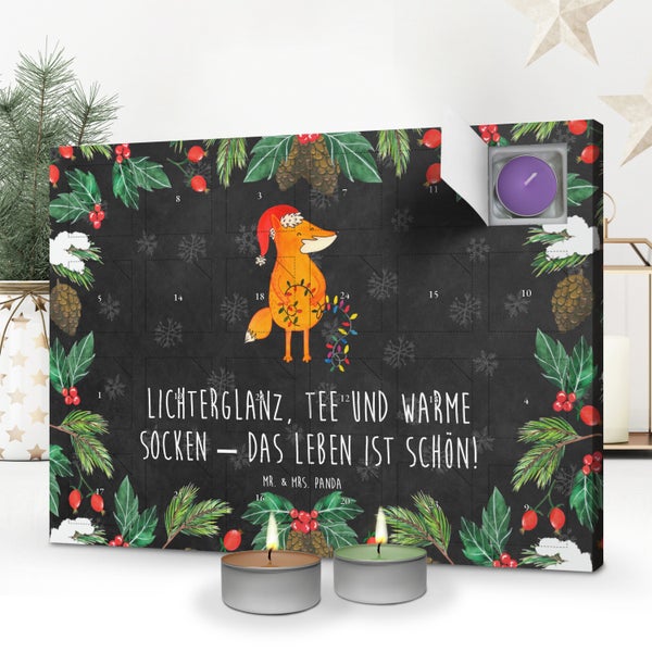 Mr. & Mrs. Panda Duftkerzen Adventskalender Fuchs Weihnachten - Schwarz