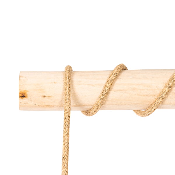 Hanfseil umwickelt einen Holzstab