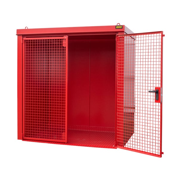 Bauer Gasflaschen-Container GFC-B M2, Feuerrot für 35x Gasflaschen Ø 230 mm