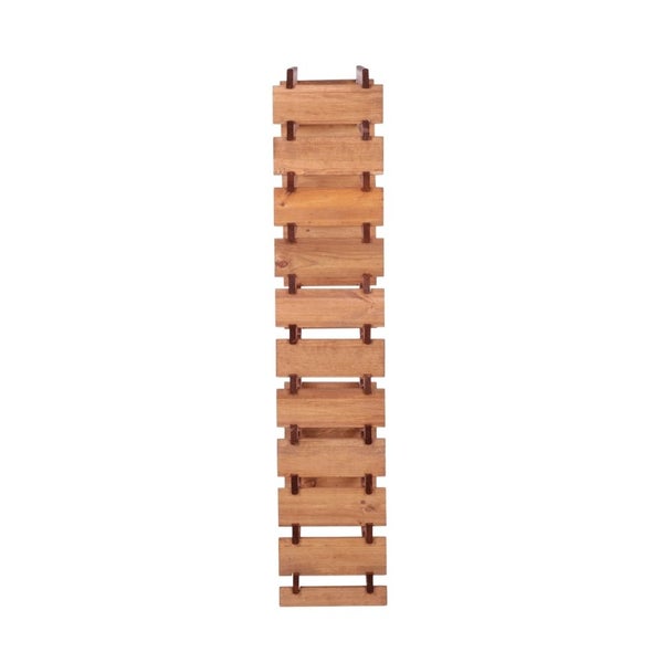 Weinregal VINOTECA FLEX PRO HxBxT 149x65x28cm 66 Flaschen auf 11 Ebenen Massives Kiefernholz Braun geölt